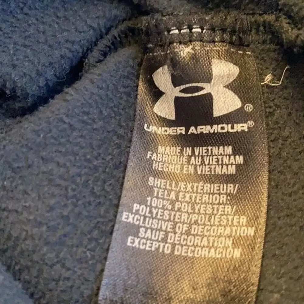 Under Armour Sweatshirt Youth XL Gray cold gear full zip fleece YXL Soft Stretch